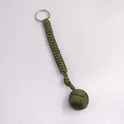 EDC Открытый Самообороны выживания мяч-клубок кулон 550 семиядерный Парашютная Веревка Брелок для ключей цепь ручной работы стальной шар