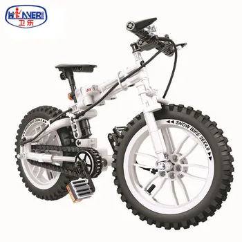 

242pcs Technic Blocks Folding Bike Compatible City Vehicle Sets 1:6 Pedal Bicycle Road Model Building Blocks Kits Kids Toys