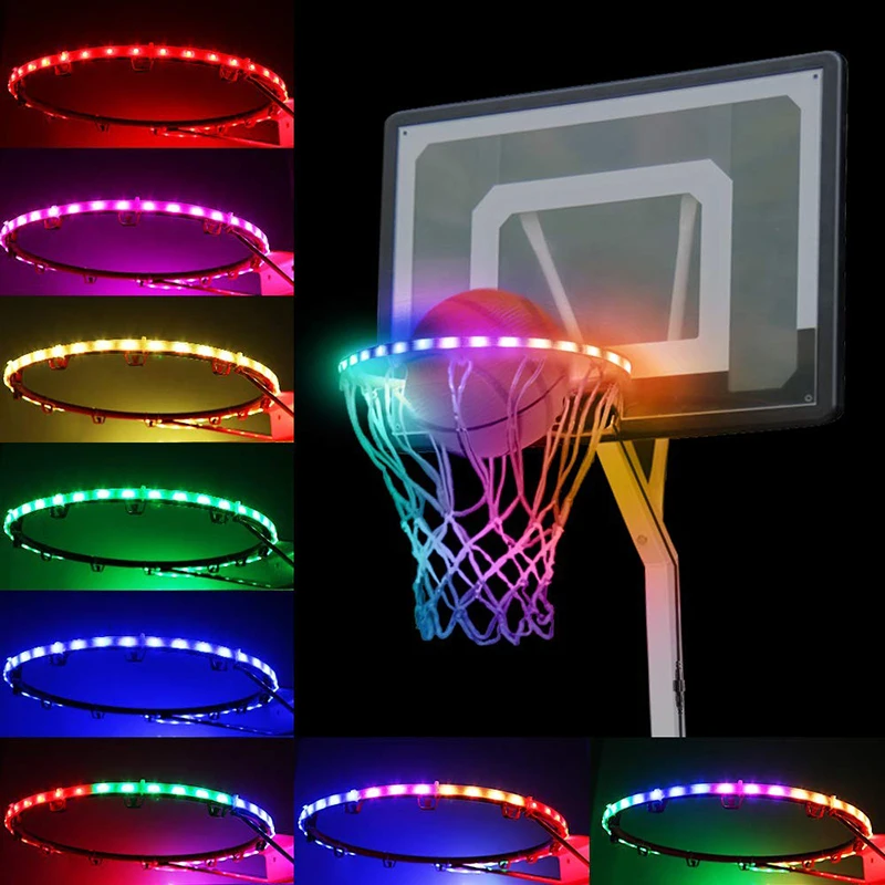 

LED Panier Basketball Hoop Solar Light Strip Basket Hoop Rim Playing At Night Accessories Table Basketball Table кольцо