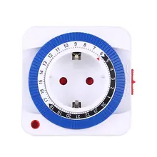 Best Offers 24 Hours Plug in Mechanical Grounded Programmable Timer Switch Smart Countdown Switch Socket Indoor Auto Power off 230V Best Offers 24 Hours Plug in Mechanical Grounded Programmable Timer Switch Smart Countdown Switch Socket Indoor Auto Power off 230V