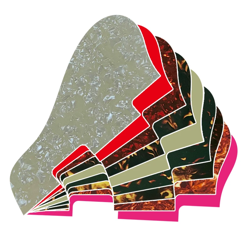 

XinYue Custom Guitar Parts For ES 330 No Screw Hole Jazz Archtop Guitar Pickguard Scratch Plate MultiColor Choice Flame Pattern