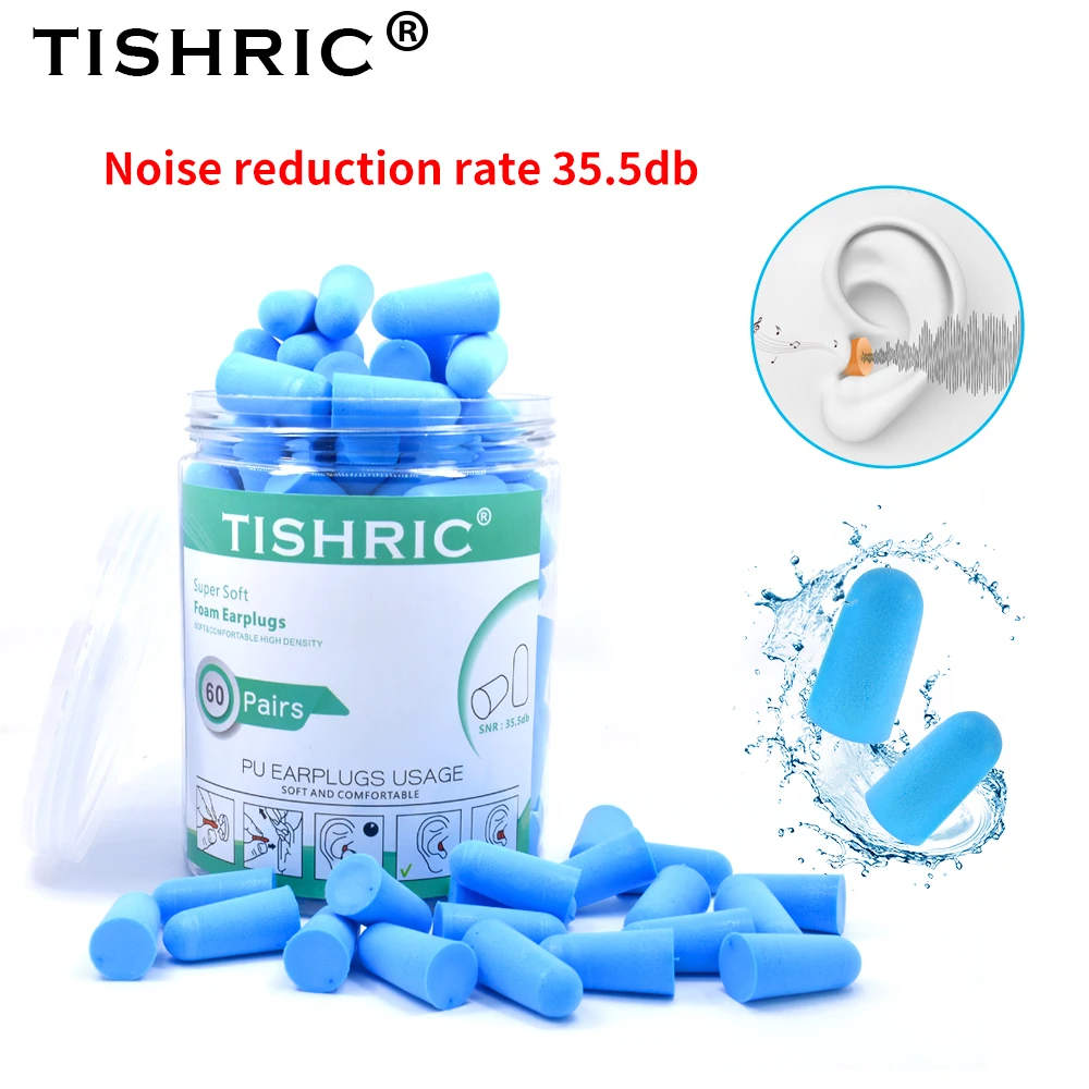 TISHRIC-tapones para los oídos para dormir, reducción de ruido, antiruido, para auriculares para natación y dormir, 35dB
