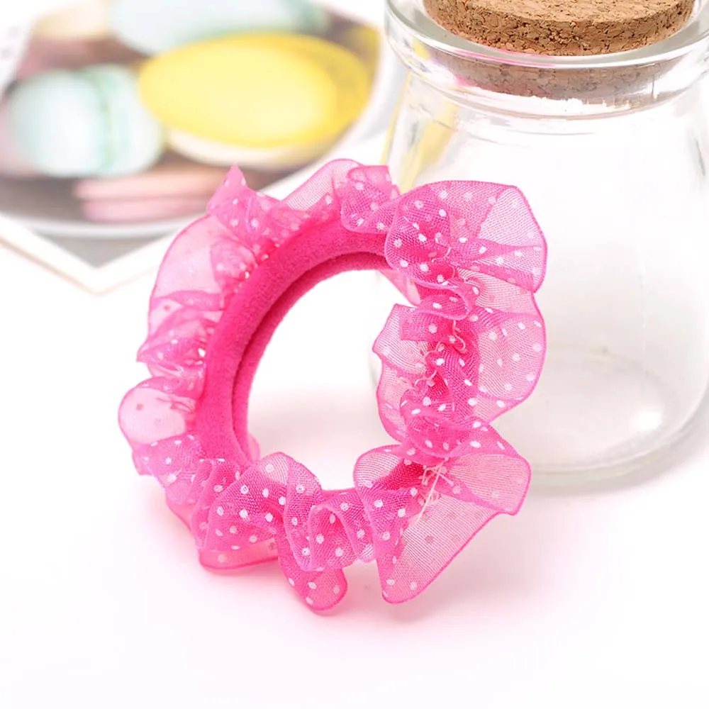 Кружевная лента для волос с цветами девочек имитация кроличьего меха круглая