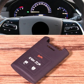 

1x Silicone Black Car Key 4 Button Remote Key Case Fob Cover Shell Fit for Cadillac CTS DTS /STS XLR XTS Corvette 2008 2011 2015