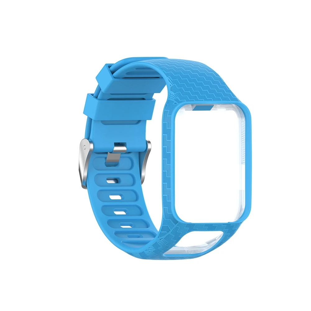 Силиконовый ремешок для TomTom ADVENTURER/Runner 2 3/Golfer 2/Spark 3, музыкальный мягкий силиконовый браслет, наручные часы, ремень - Цвет: Blue