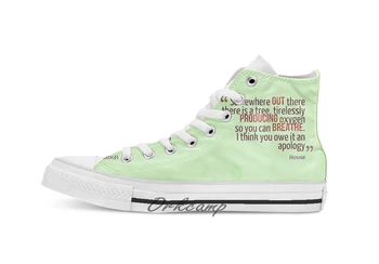 

Somewhere Out There House MD Custom Casual High Top lace-up Canvas shoes sneakers Drop shipping