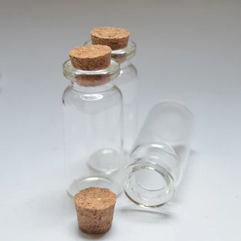 

Fast shipping 5pcs glass bottle Clear Transparent bottles cork stopper glass bottles Vials Crafts DIY Home Decoration