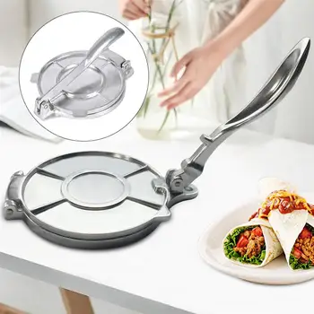 

Stainless Steel Tortilla Press Foldable Portable Baking Press Machine For Tortilla Dumpling Dough Kitchen Accessories