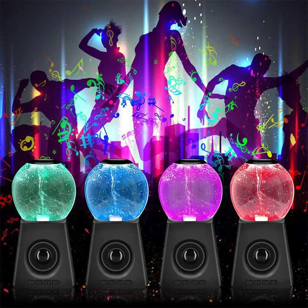 

DSstyles Wireless Bluetooth Speaker LED Night Light Tornado Waterdance Subwoofer Portable Speaker Free Shipping