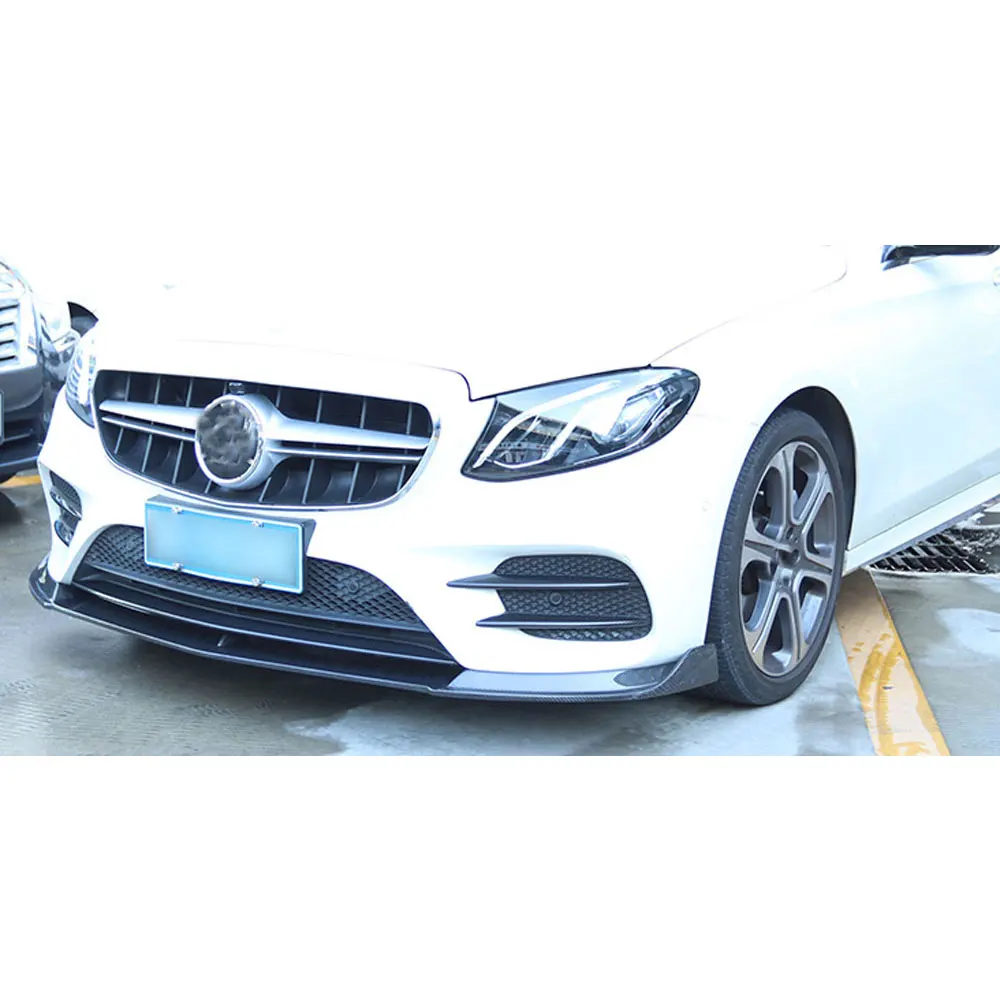 Для Mercedes Benz E Class W213 E200 E300 Sport 2017 2018 + карбоновое волокно передний бампер спойлер для