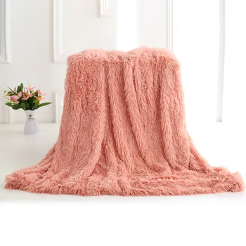 

New Portable Soft Blanket Long Fur Throw Blanket Super Soft Warm Cozy Plush Fluffy Decorative Big Blanket for Couch Bed Chair