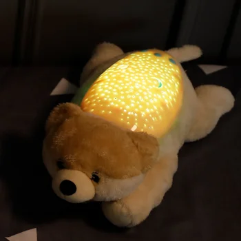 

Music starry lights bear projector children kids plush soothing toys baby sleep night light doll baby birthday gift