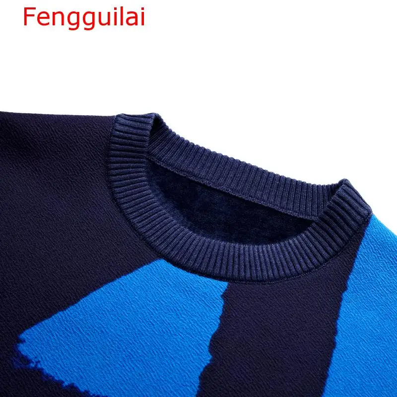 Fengguilai, коллекция, мужские свитера, повседневный толстый мужской пуловер, свитер, приталенный мужской свитер, Мужская одежда, свитер из Джерси