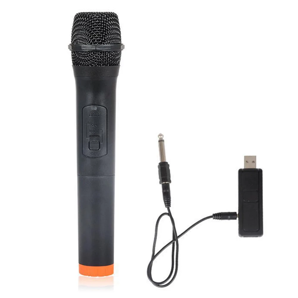 política Lamer una taza de Micrófono inalámbrico de mano UHF, dispositivo con receptor USB, PARA  Karaoke, 3,5mm, 6,35mm|micrófonos| - AliExpress