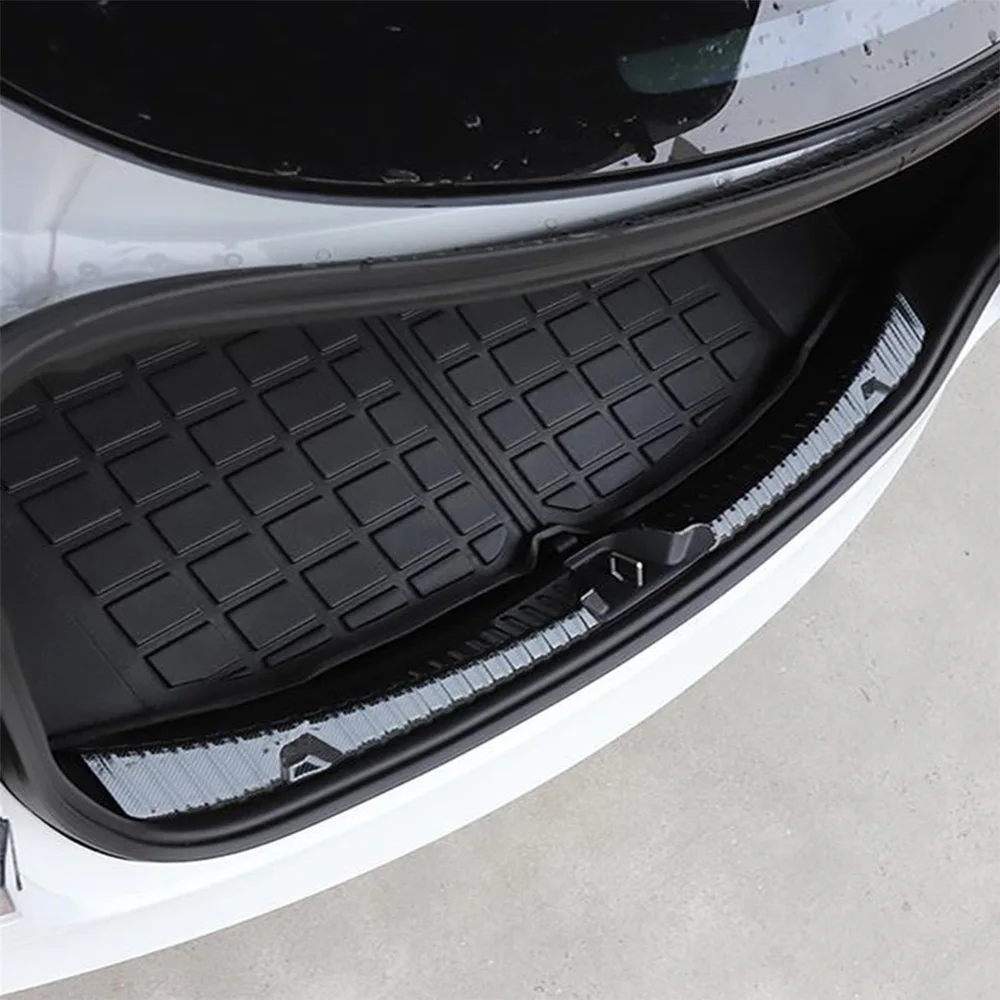 

Car Trunk Inner Switch Fender For Tesla Model 3 2017 2018 2019 Carbon Fiber Texture Auto Boot Protective Board Accessories