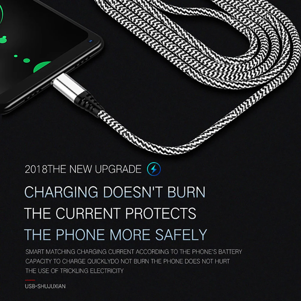 Micro USB кабель 3A 1,5 M быстрый кабель синхронизации данных и зарядки для iphone samsung huawei Xiaomi LG Andriod Micro USB кабели для мобильных телефонов