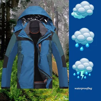 

Winter Men's Hooded Jacket Softshell Windproof Waterproof Soft Patchwork Coat Shell Jacket Casual Coat Men Wind Breaker Outwear