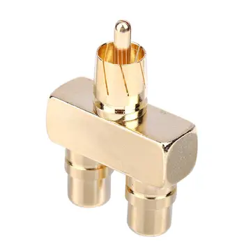 

ALLOYSEED RCA AV Audio Video Splitter Adapter 1 Male to 2 Female Converter Connector Full Inspection Rate 40X28X12mm