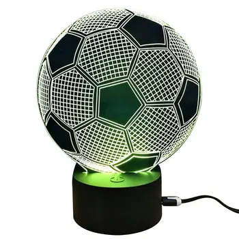 

Souvenir Gift Colorful Touch Switch Table Desk Light 3D Acrylic LED Night Light Lamp Acrylic Atmosphere Light for Football Fan