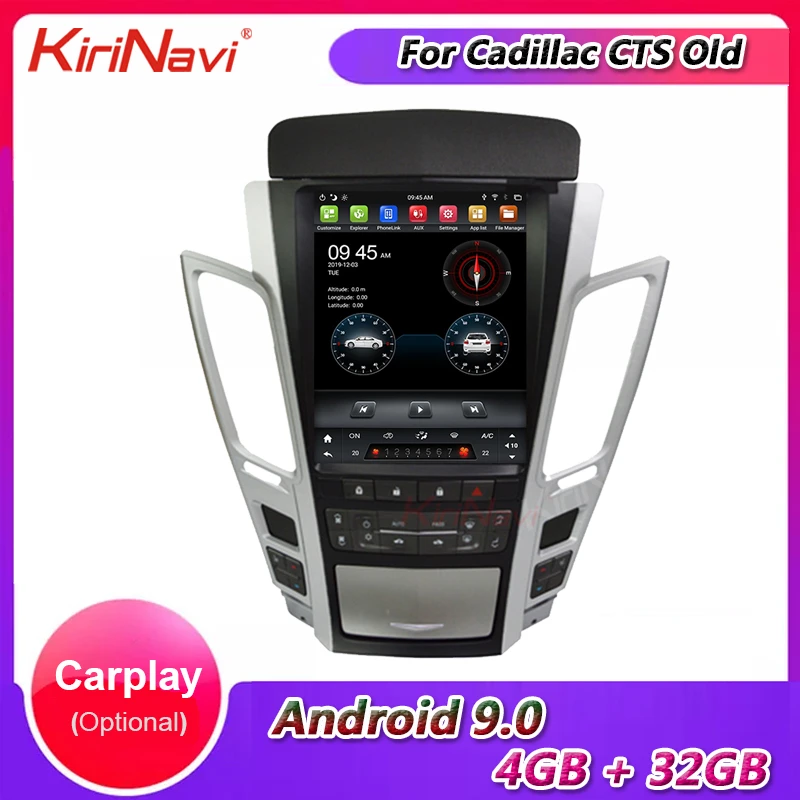 Автомагнитола KiriNavi Telsa с вертикальным экраном 1 Din Android 9 0 10 4 дюйма Gps навигация для