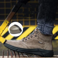 Winter Men's Indestructible Work Boots Puncture Proof Steel Toe