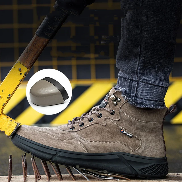 Winter Men's Indestructible Work Boots Puncture Proof Steel Toe
