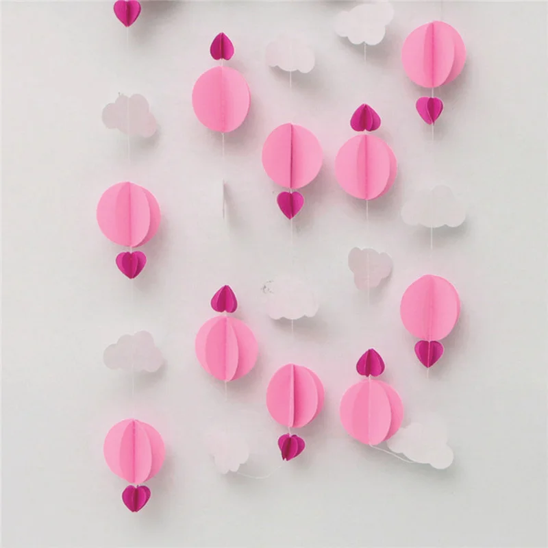 3m Pink round 2 м круглая Золотая Серебряная Гирлянда для дня рождения, вечеринки, свадьбы, праздника, украшения дома, подвесной фон - Цвет: 3m Pink round