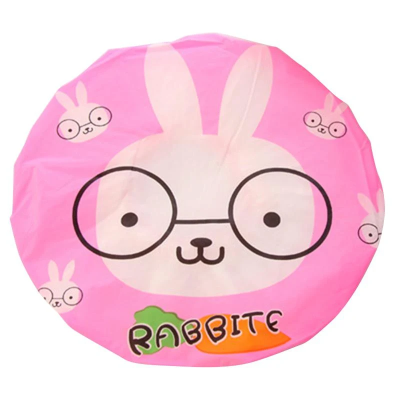 rabbit Мультяшные животные водонепроницаемый Душ для ванной шапочка для волос Resuable кружева эластичная лента фен вапоризатор для волос - Цвет: rabbit