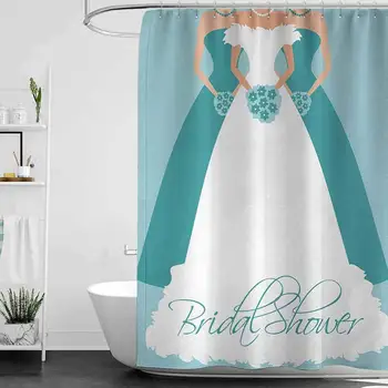 

Angels Bridal Bride with her Bridemaids Flowers Celebration Party Artwork Shower Curtain