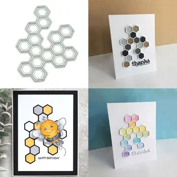 

Hexagon DIY Metal Cutting Dies Stencil Scrapbooking Album Stamp Paper Card Art Crafts Decor