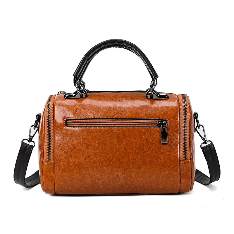 

2019 new JIULIN high-quality oil wax fashion retro wild shoulder diagonal handbag women bag