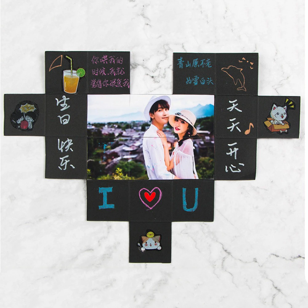 Шестиугольная Взрывная коробка DIY Фотоальбом скрапбук бомба коробки подарок на