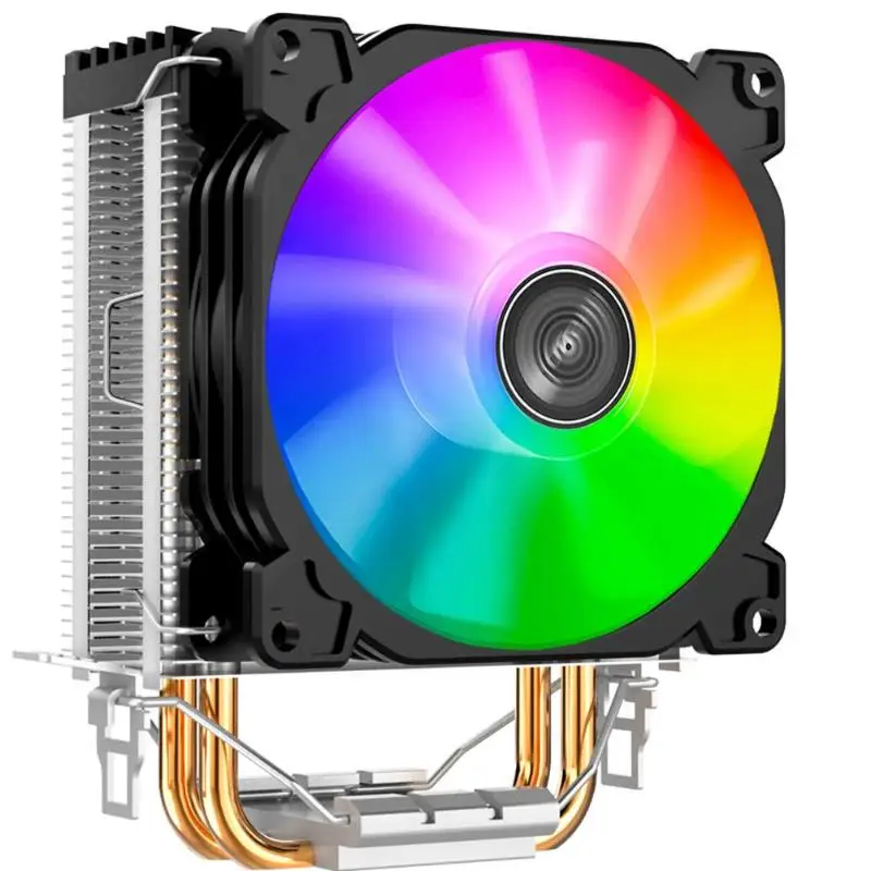 Jonsbo CR1200 кулер для процессора вентилятор RGB 3Pin 2 тепловые трубки башня автоматическое освещение Охлаждающие вентиляторы радиатор для LGA 775/1150/AM4/AM3+/AM3