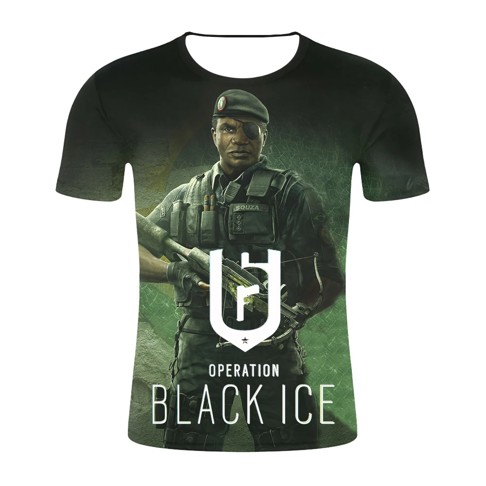 

HZIJUE Rainbow Six Siege 3D T-shirt Men/Women Fashion Tops Print 3D T shirt Rainbow Six Siege t-shirt Casual Short Sleeve Tees