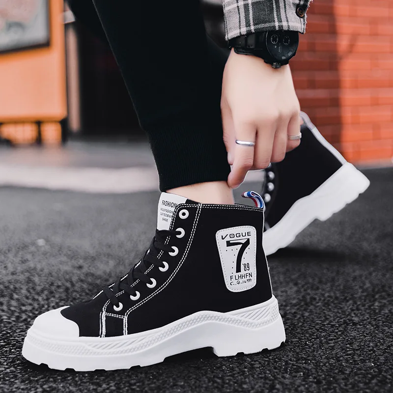 

Autumn & Winter Students Canvas Shoes Korean-style Breathable Shoes Fashion Martin Boots Casual Shoes Men Shoes