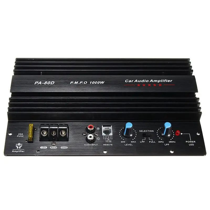 12V 1000W Mono Car Audio Power Amplifier Powerful Bass Subwoofers Amp PA80D | Автомобили и мотоциклы