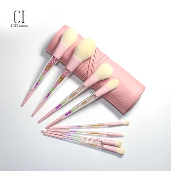 

8 pcsPink love Makeup Brushes Professional Powder Foundation Eyeshadow Make up Brush set Synthetic hair Colourful Makeup Brushes