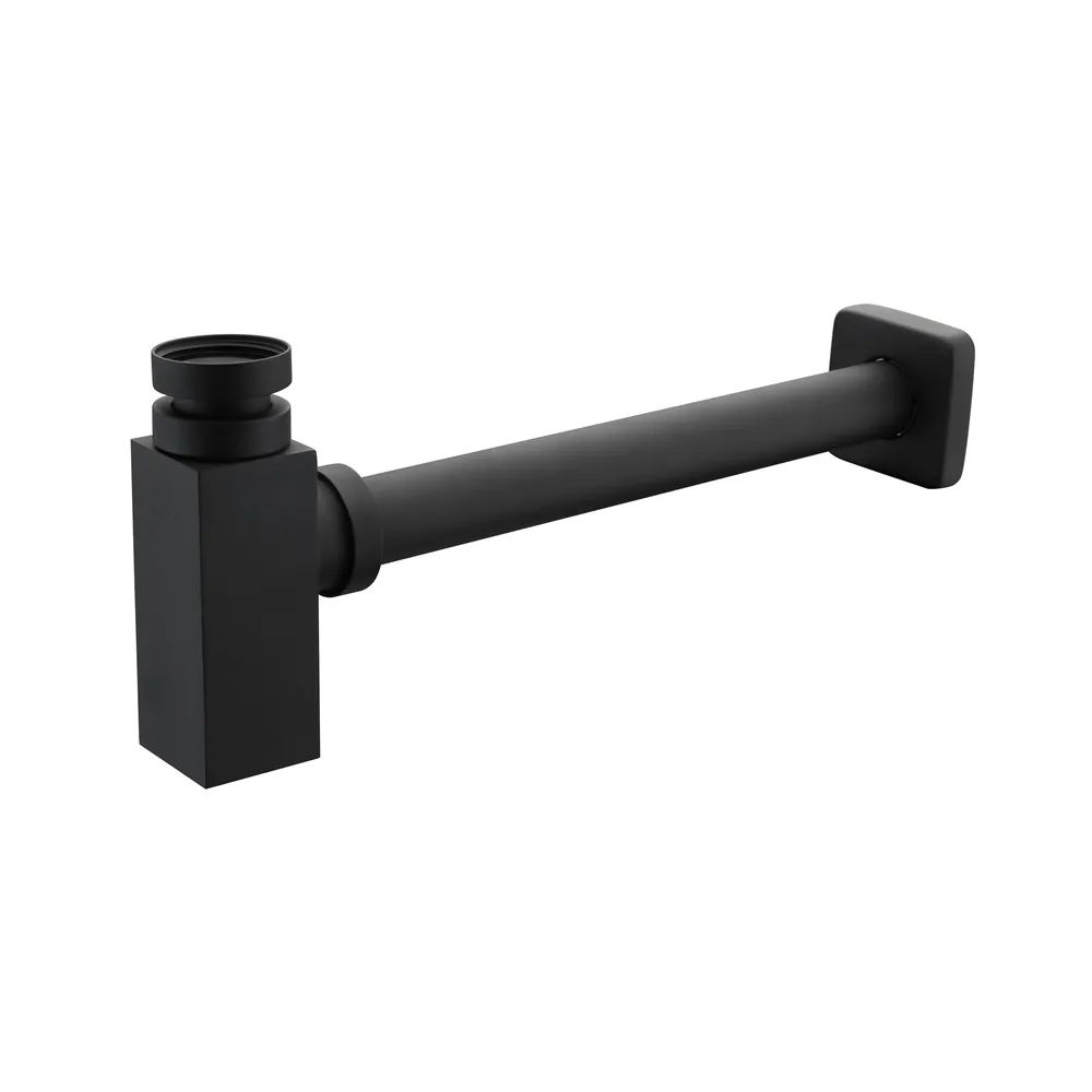 Matt Black Vidric матовый черный п-ловушки квадратная Альба старый стиль винтажная латунная бутылка ловушка Бассейна Всплывающие отходы сантехника замена труб - Цвет: Matt Black