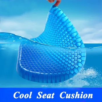 

Elastic Gel Seat Cushion With Black Case Non-slip Comfortable Massage Seat Office Chair Health Care Pain Release Cushion