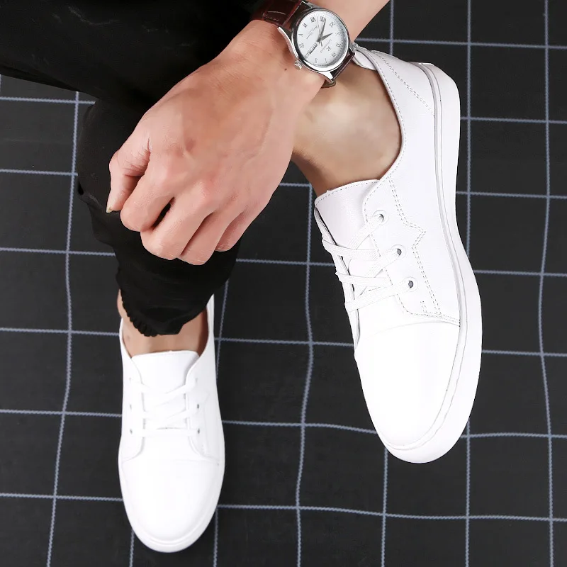 

2019 Summer New Style Genuine Leather Board Men's Large Size MEN'S Casual Leather Shoes Fashion Genuine Leather Korean-style MEN