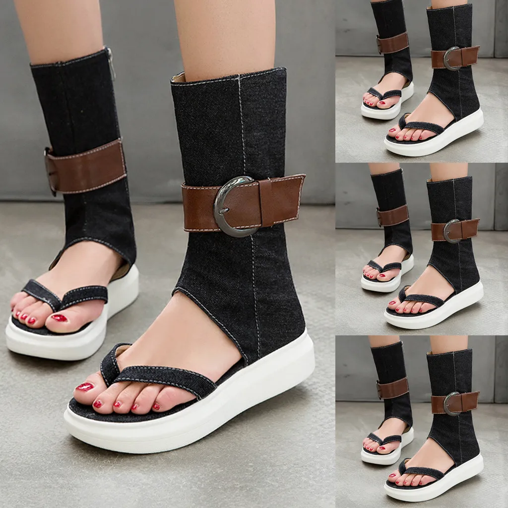 Prueba Primero Paga Dedpues Sandalias Romanas De Cuña Suela - Main Image