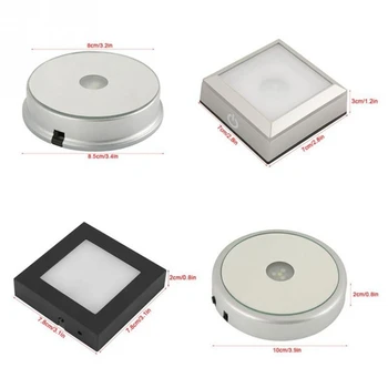 

LEDs Luminous Base Light Colorful 3D Crystal Display Crafts Lamp Base 3D USB Night Lamp Bases For Crystal Display