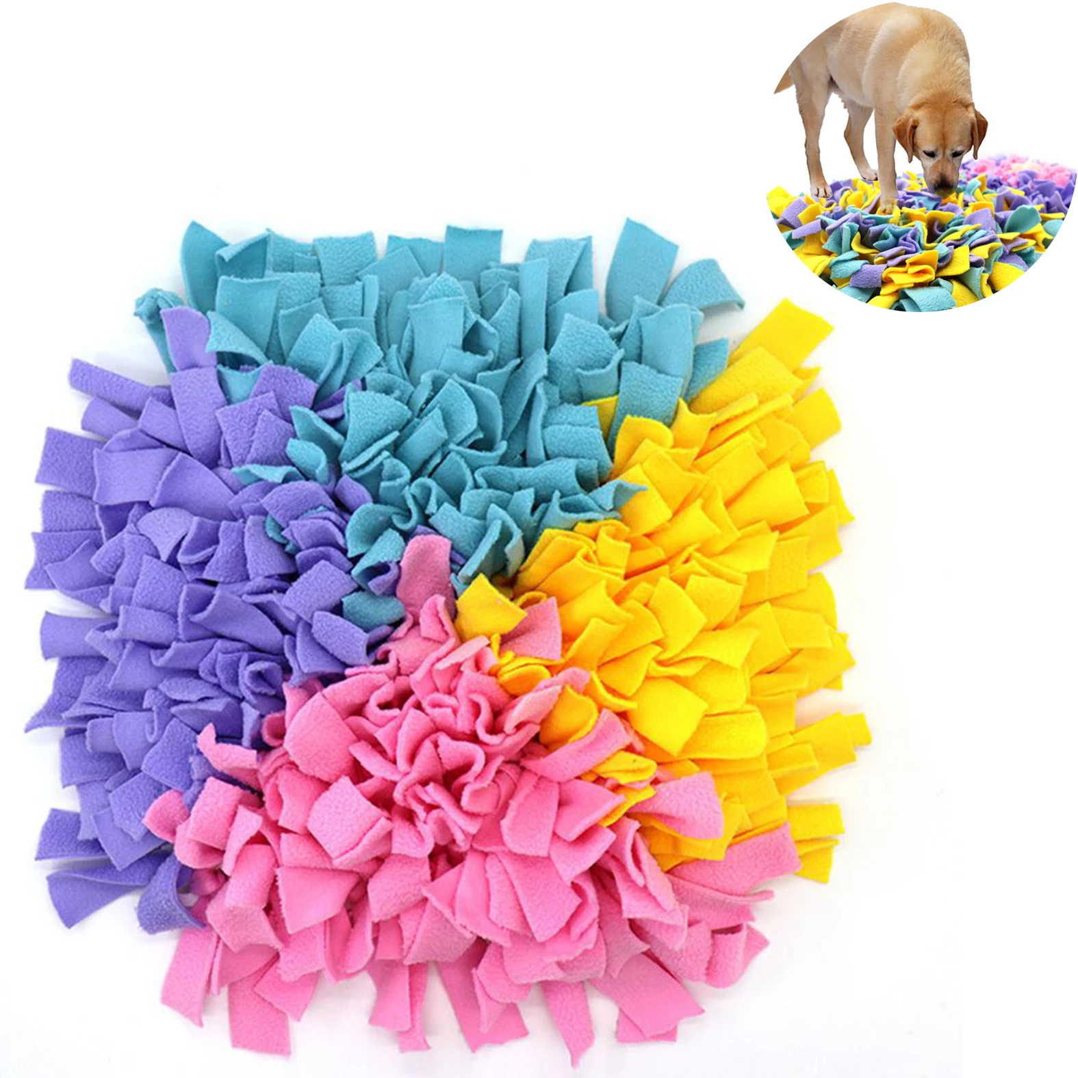 $10.81 Adeeing Pet Dog Sniffing Mat Find Food Training blanket Play Toys Dog Mat For Slow food Puzzle Sniffing Mat Pad Can be stitched