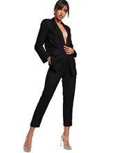 Women's 2 Pieces Suits Slim fit Blazer One Button Tuxedo Pants & Jacket Set Prom