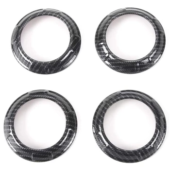 

4 Pcs ABS Carbon Fiber Style Air Condition Decoration Interior Trim Kit, Accessories for Jeep Wrangler JK JKU 2011-2017