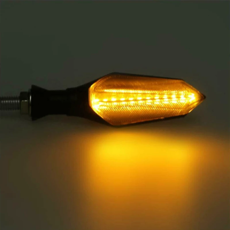 

1 Pair Motorcycle Turn Signal Flowing Tail Light Blinkers LED Direction Lamp 12V ABS Turn Signal Light