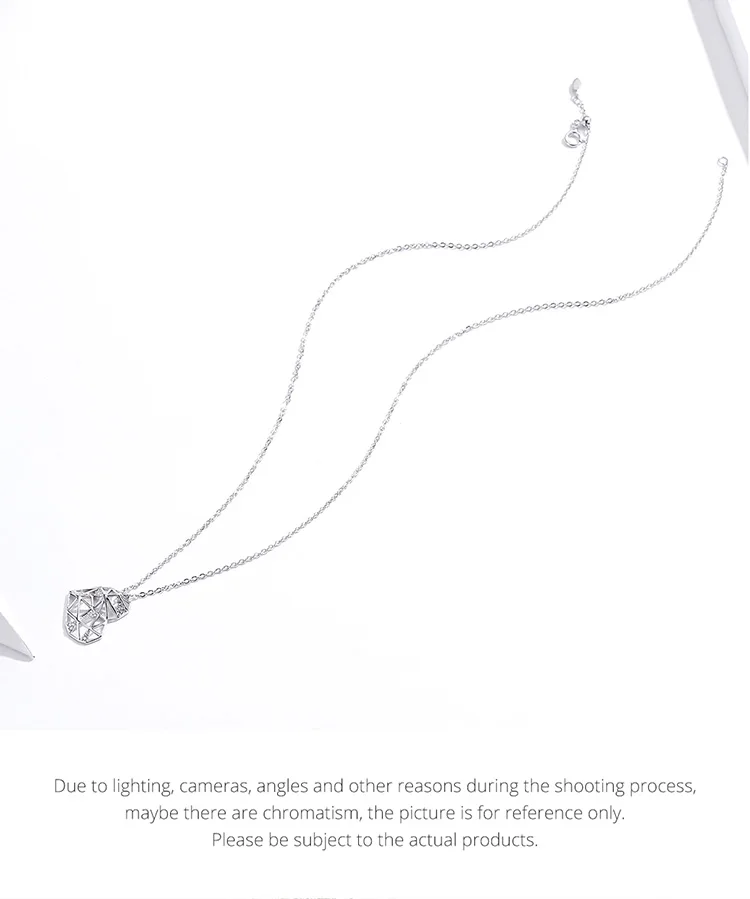 WOSTU, настоящее 925 пробы, серебряное ажурное ожерелье в виде сердца, длинная цепочка для женщин, свадебное романтическое ожерелье для влюбленных, ювелирное изделие FIN364