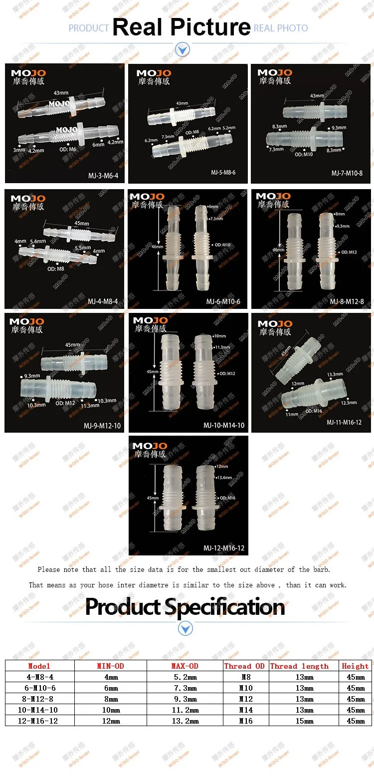 MJ-8-M12-8 соломенный тип колючая водопроводная муфта(100 шт./лот