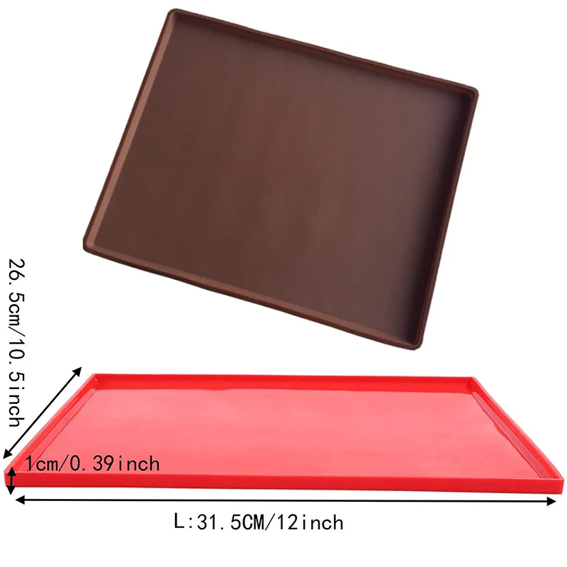 Swiss Roll – 2 Teglie Da Forno In Silicone Antiaderente, 31x26 Cm, Per Pane, Biscotti, Torte, Rosse