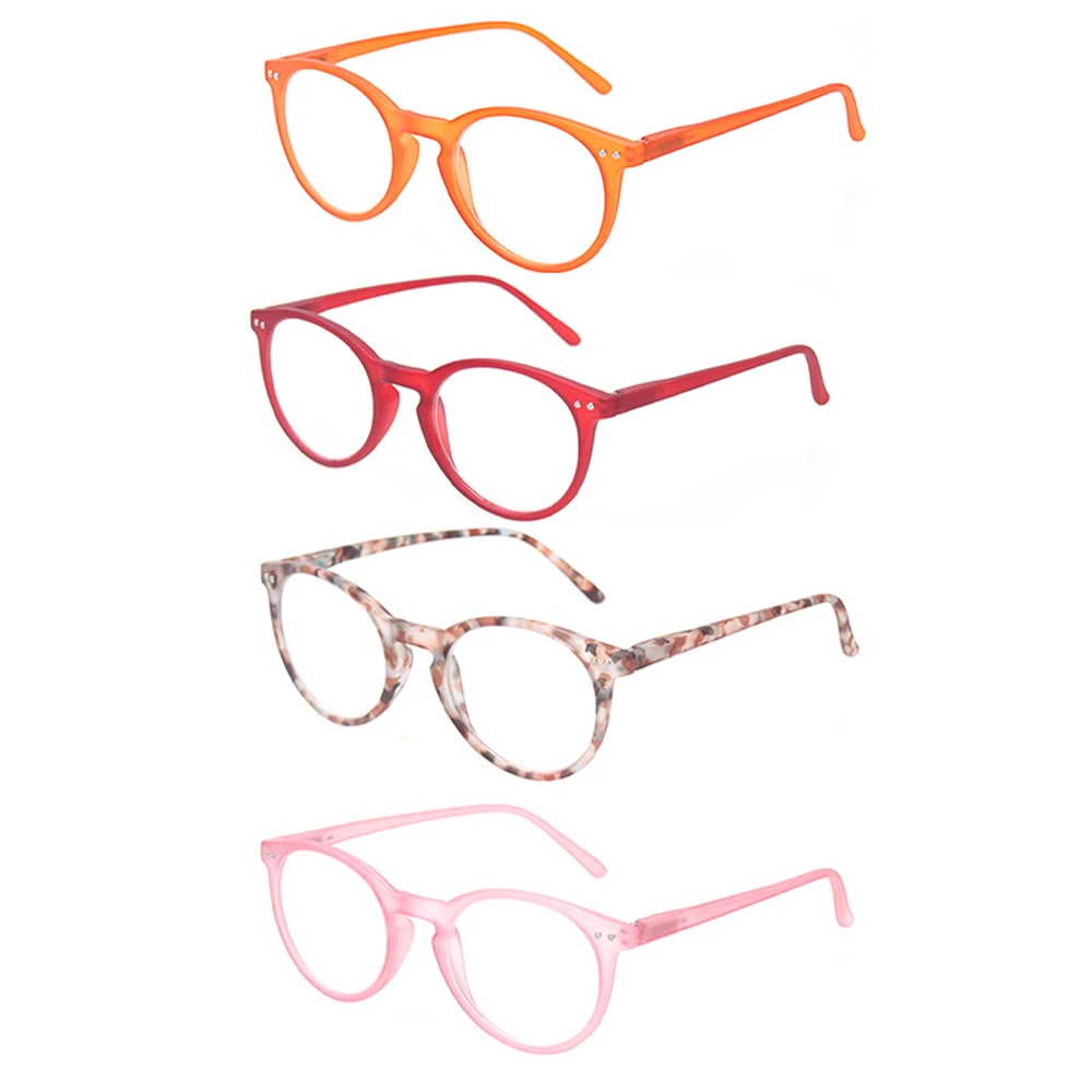 Henotin Flexible Spring Hinge Reading Glasses Classice Round Frame Women Men Clear Lens Magnifier Eyeglasses +1.0+3.0+4.0+6.0